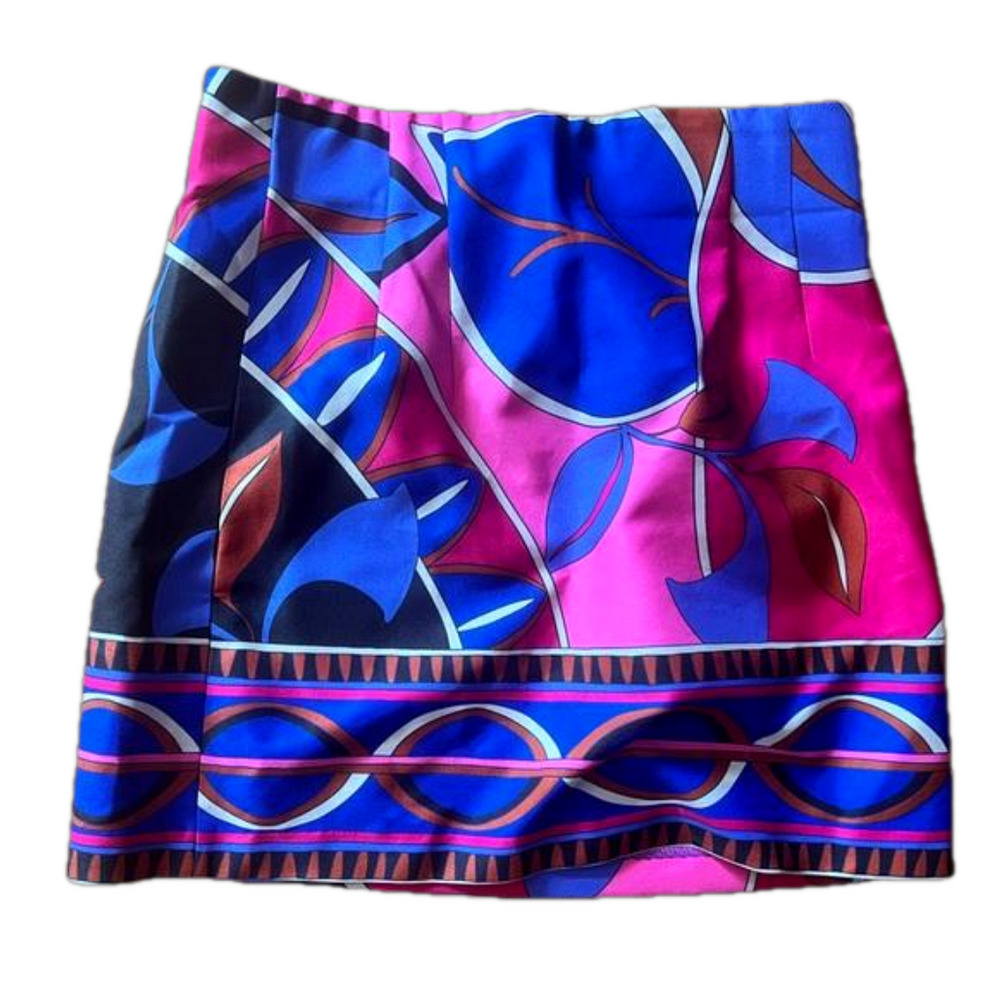 Zara Multicolor Abstract Mini Skirt